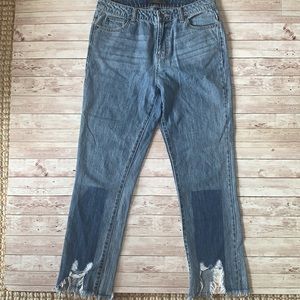 Forever 21 Contemporary High Rise Jeans Raw Hem Size 27